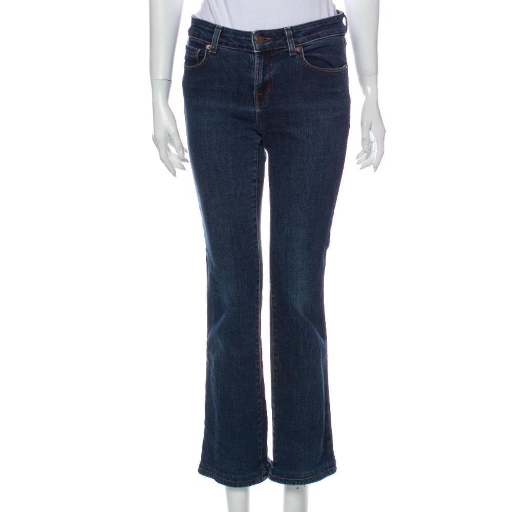 J Brand Slight kick flare Mid rise Blue Jeans.